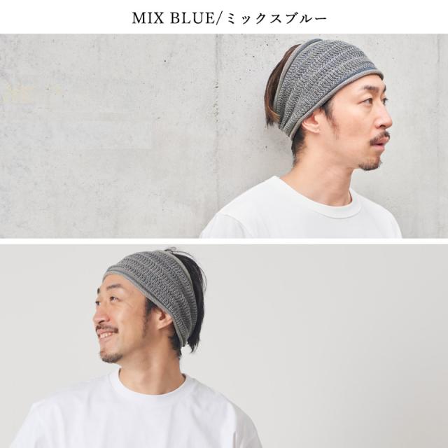 ヘアバンド 毛糸 秋冬 グレー
