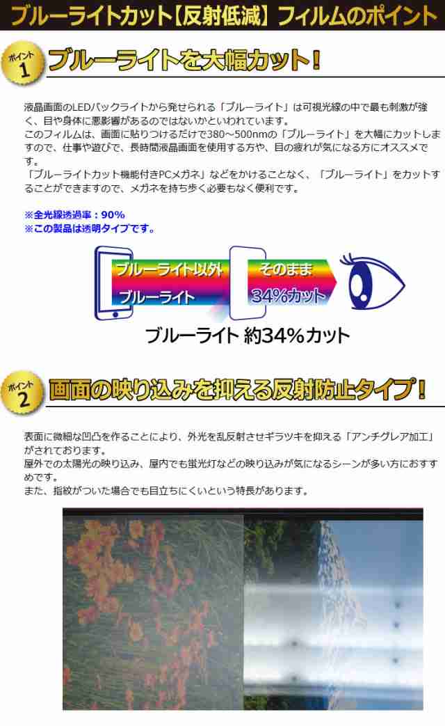 LED液晶画面のブルーライトを34%カット ゲームボーイアドバンスSP 用