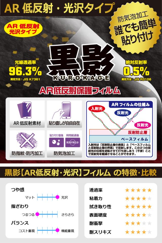 黒影【AR低反射・光沢】保護フィルム Magicx Zero 40【PDA工房】の通販