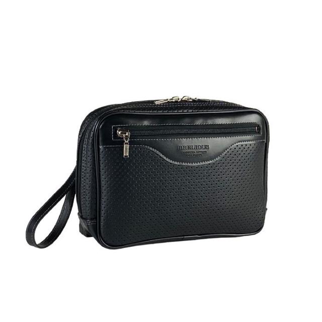 HR★☆ セカンドバッグ クラッチバッグ A5 メンズ 合皮 25913-01 《黒》[送料無料(一部地域を除く)]の通販は 5,830円