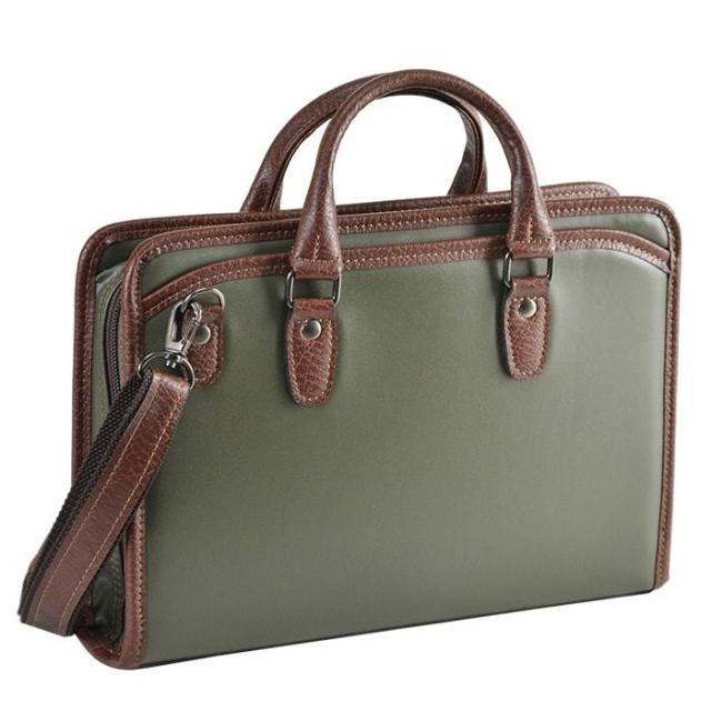 HR★☆ ビジネスバッグ ミニブリーフケース A5F メンズ PVCナイロン 26689-02 カーキ[送料無料(一部地域を除く)]