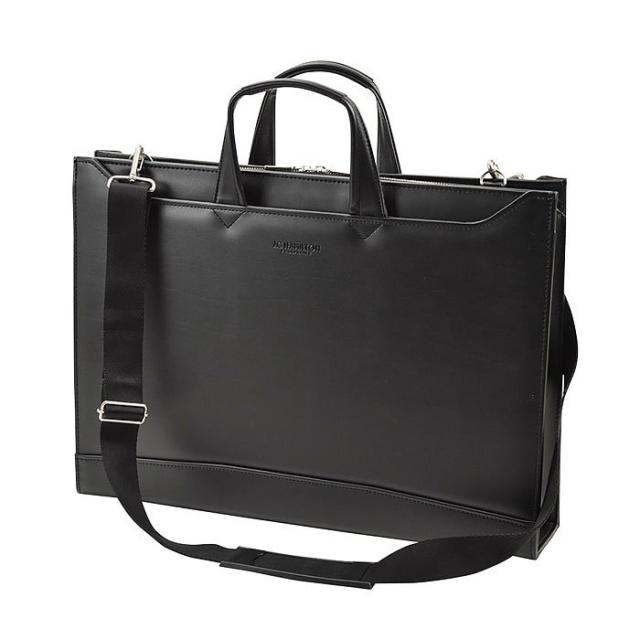 HR★☆ ビジネスバッグ ブリーフケース 日本製 豊岡製鞄 合皮 A3サイズ 22344-01 黒[送料無料(一部地域を除く)]