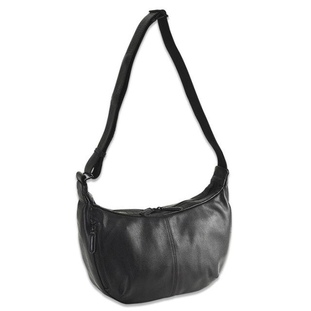 HR★☆ ショルダーバッグ レザーバッグ メンズ レディース B5 牛革 16448-01 ブラック[送料無料(一部地域を除く)]