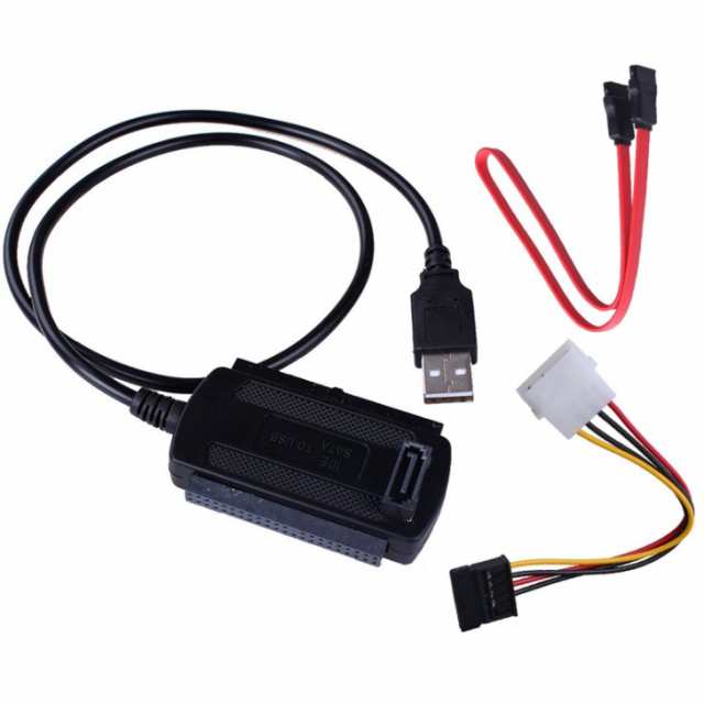 IDE/SATA TO USBケーブル + SATAデータケーブル+SATA電源変換ケーブル 