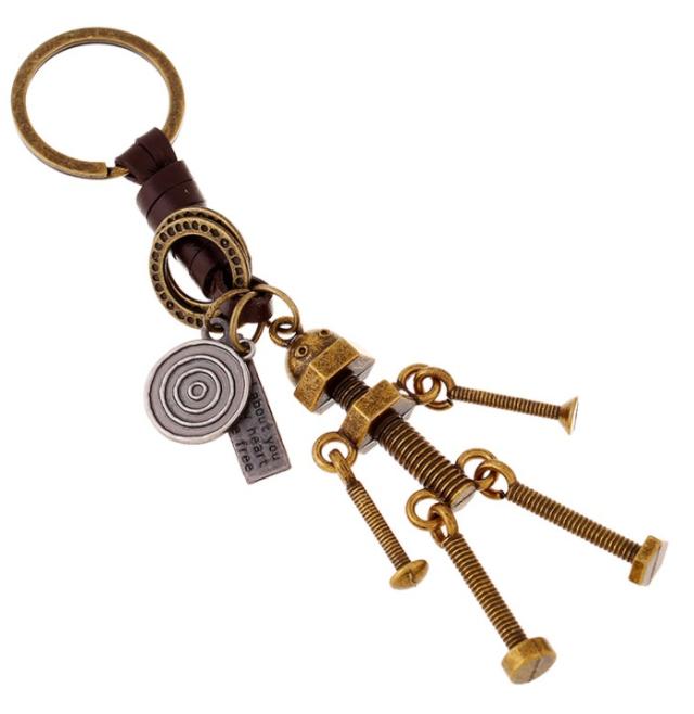 ねじ ロボット キーホルダー レトロ アンティーク かわいい キーリング アクセサリー 定形外郵便 送料無料 代引不可 の通販はau Pay マーケット ユウショウショップ