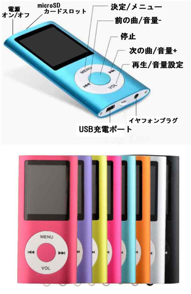 Mp3プレーヤー スリムタイプ シルバー 本体のみ 録音 Fmラジオ デジタルオーディオプレーヤー 定形外郵便 送料無料 代引不可 の通販はau Pay マーケット ユウショウショップ