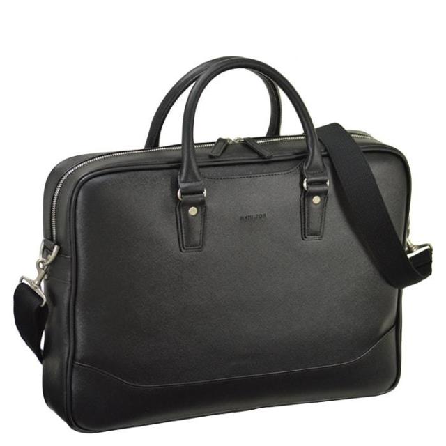 HR★☆ HAMILTON ビジネスバッグ ブリーフケース B4F メンズ 合皮 PVC 26629 - 01 ブラック[送料無料(一部地域を除く)]