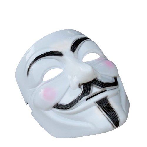 V for Vendetta/Vフォー・ヴェンデッタ ガイ・フォークス仮面 アノニマスマスク 白[定形外郵便、送料無料、代引不可]