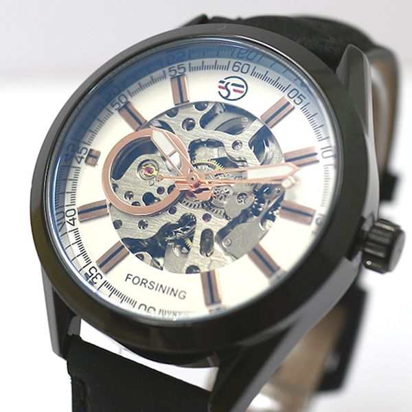 自動巻き腕時計 ATW042-BKWH シンプル機能のフルスケルトン腕時計