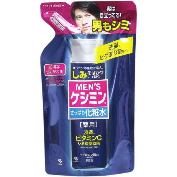 男性用化粧水 薬用 医薬部外品 メンズケシミン さっぱり化粧水 詰め替え用 140mlの通販はau PAY マーケット - カナエミナ