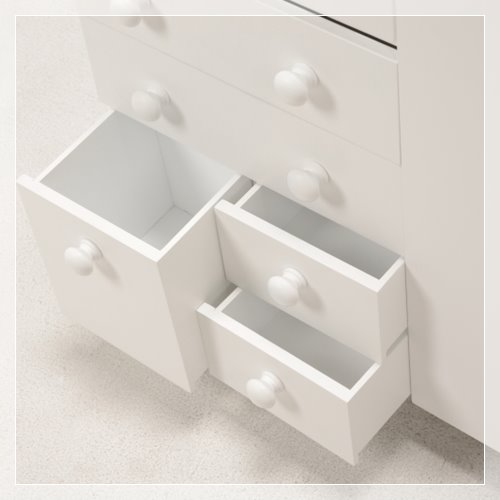 コスメワゴン キャスター付き ドレッサー メイクボックス 鏡台 化粧台