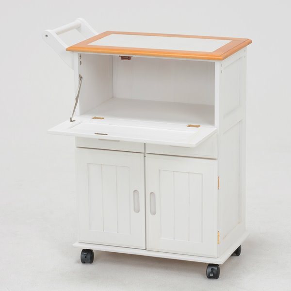 キッチンワゴン 収納棚 キャスター付き 調味料ラック 天然木 木製