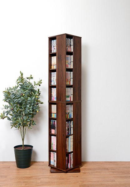 ❗️美品・送料無料❗️回転式大容量本棚・書棚A4サイズ対応