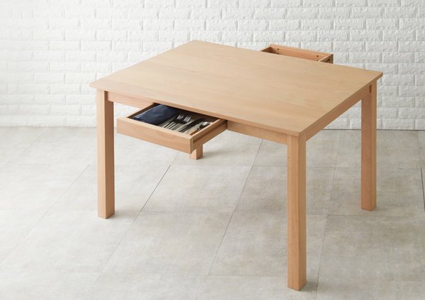 ダイニングテーブル 引き出し収納付き 長方形 幅120cm 単品 おしゃれ