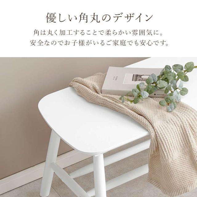 ダイニングベンチ ベンチチェアー 玄関ベンチ 幅91cm 木製 天然木 イス ラバーウッド 木目調 シンプル モノトーン_8