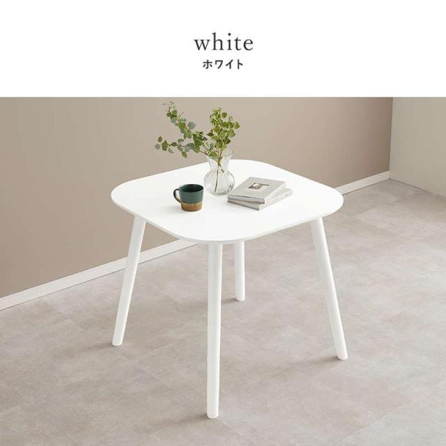ダイニングテーブル カフェテーブル 正方形 75x75cm 木製 天然木 ラバーウッド 木目調 シンプル モノトーン_11
