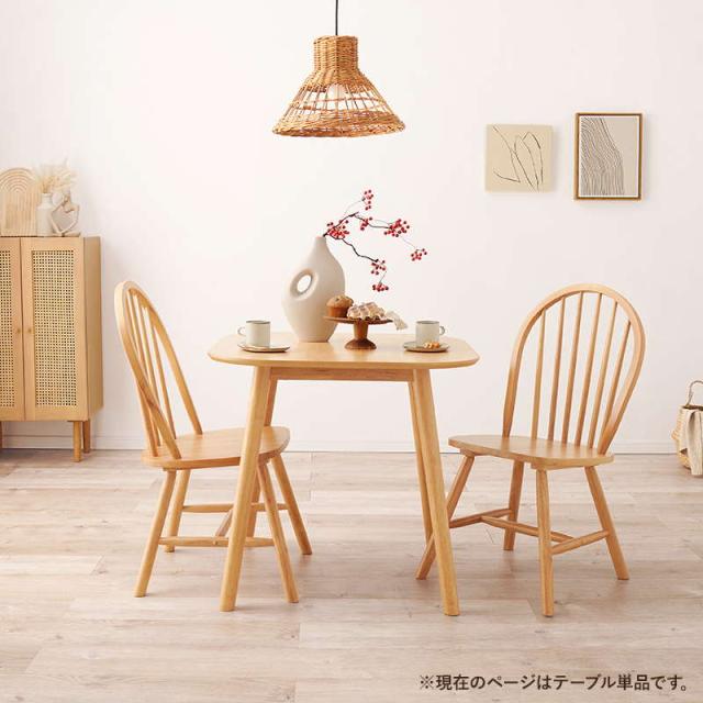 ダイニングテーブル カフェテーブル 正方形 75x75cm 木製 天然木 ラバーウッド 木目調 シンプル モノトーン_17