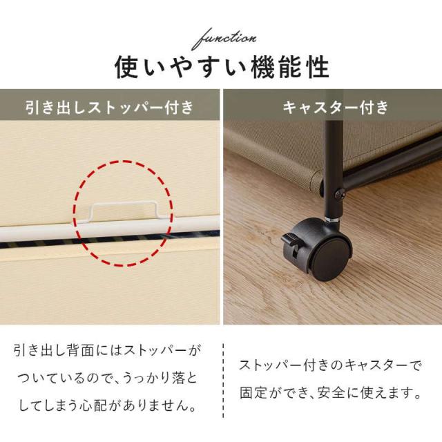 ハンガーラック コートハンガー 引き出し5杯付き 幅105cm ワイドタイプ 衣類収納 コート ワンピース ロング丈対応 キャスター付き_15