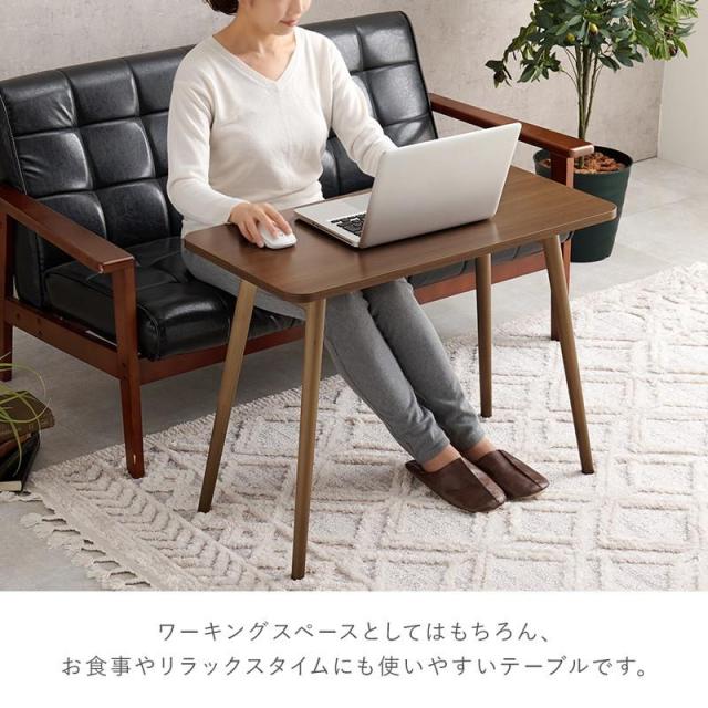 ソファー用テーブル 折りたたみテーブル ソファー用簡易テーブル 作業机 幅80cm 高さ60cm 折れ脚 コンパクト 作業台_5