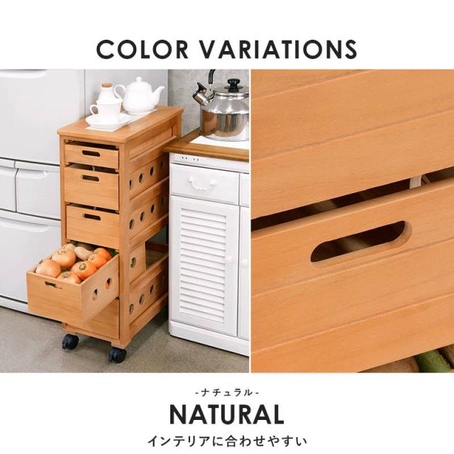 キッチン収納 引き出し キッチンストッカー 野菜ストッカー おしゃれ 木製ストッカー 木製ワゴン キャスター付き 野菜 ストック ストッカー 食品 桐製野菜ストッカー3段タイプ 万能収納庫 ◇送料無料◇ 便利