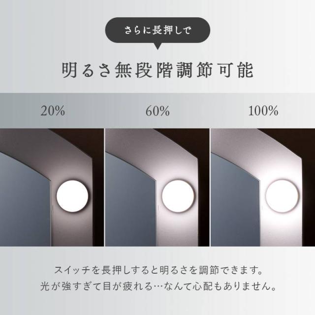 ドレッサー 女優ミラー 鏡台 化粧台 幅80cm LEDライト 椅子 スツール付き 大容量収納 大型ミラー 白 ホワイト_6