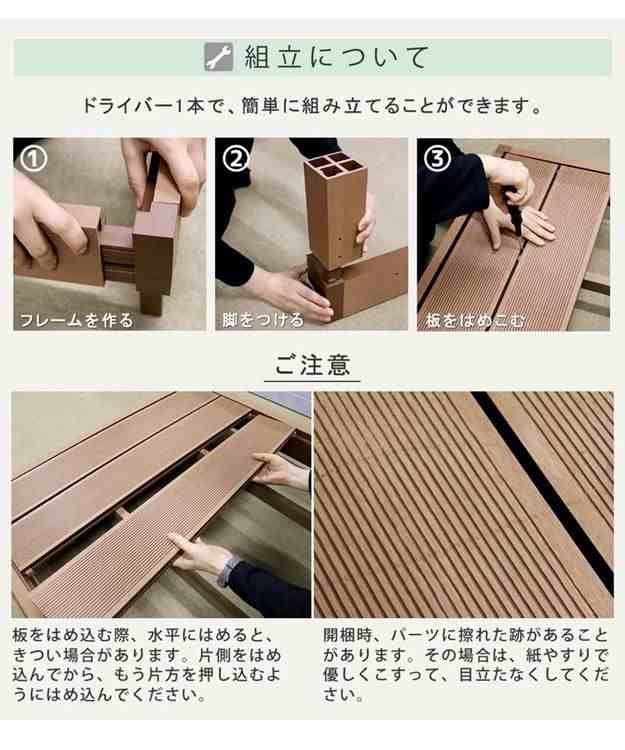 ウッドデッキ 人工木 DIY キット ウッドデッキ ステップ フェンス