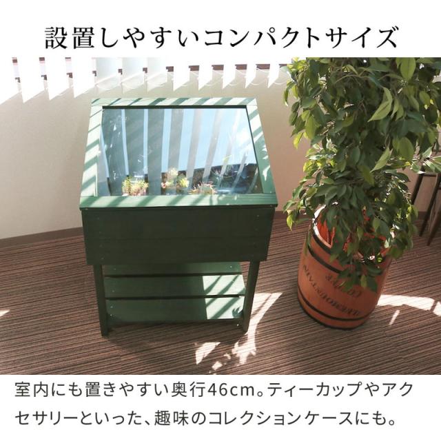 温室 小型温室 木製 アクリル窓付グリーンハウス（温室）おしゃれ イングリッシュガーデン風_8