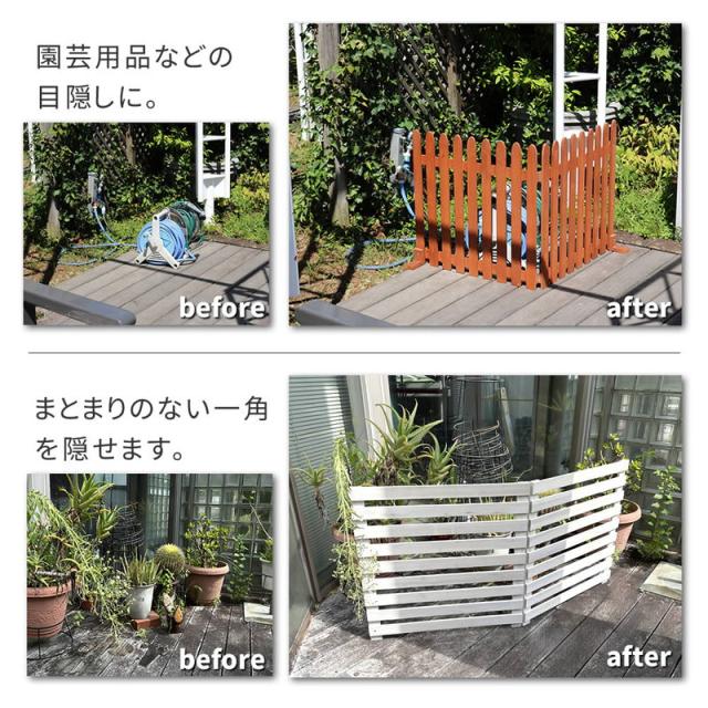 フェンス ガーデンフェンス 折り畳めるウッドフェンス 142×71（縦ストライプ）折りたたみ式 侵入防止柵 ゲート サークル_7