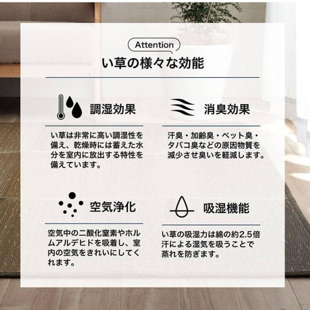 ラグマット 夏 い草ラグ カーペット NSクリア 190x190cm 正方形 グラデーション 和室 リビング 滑り止め 制菌 抗菌防臭 消臭