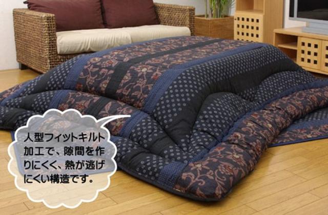 こたつ布団セット 掛け敷き 4尺 大判 長方形 205×245cm 厚掛け 側地綿100% 撥水加工 高品質 日本製_3