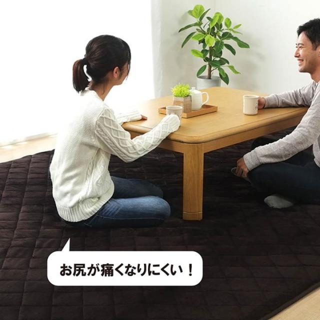 こたつ敷き布団 厚手 ラグ 超特大大判 長方形 約4畳 220×400cm 幅広ワイドサイズ ふわふわ フランネル_7