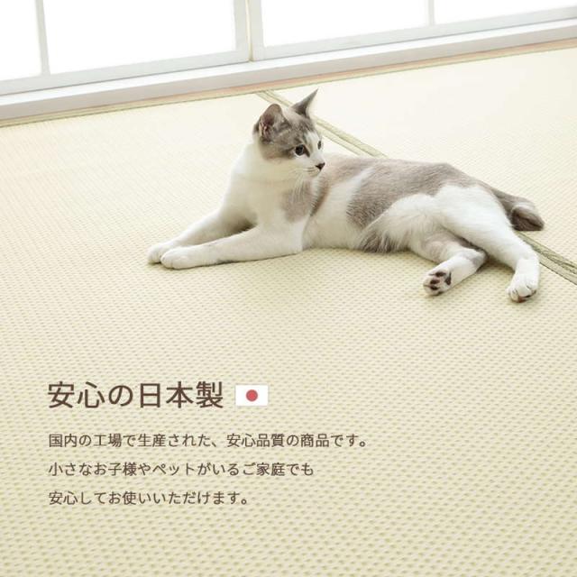 純国産 い草 上敷き カーペット 格子柄 江戸間8畳(約348×352cmい草　カーペット　空気浄化　吸湿　抗菌　防臭　両面 純国産 い草 上敷き カーペット 格子柄 江戸間8畳(約348