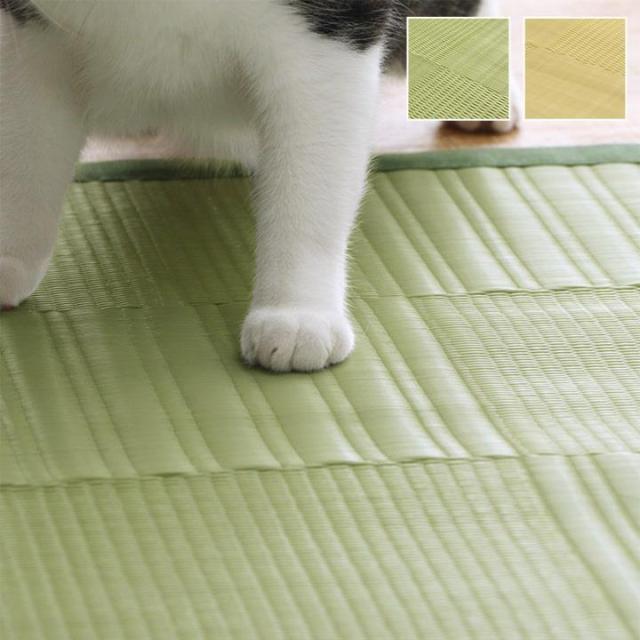 ラグ 洗える い草風ラグ 江戸間 10畳用 リリーフ カーペット 絨毯 PP素材 レジャーシート アウトドア 抗菌 防臭 消臭 国産 日本製_1