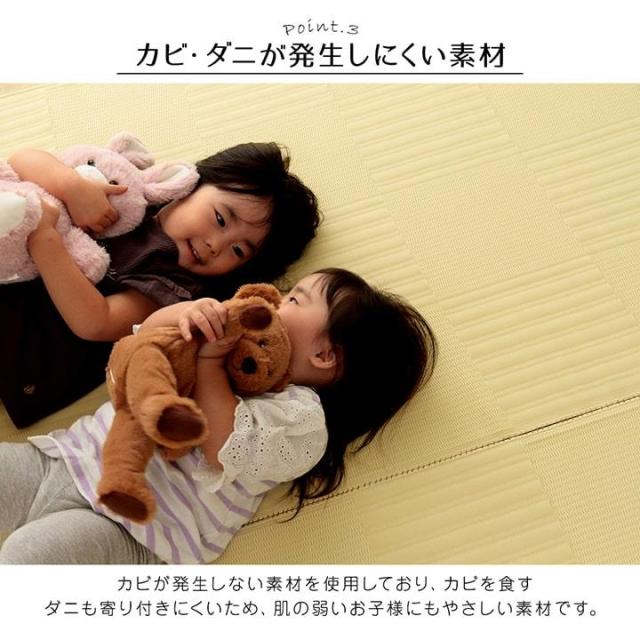 ラグ 洗える い草風ラグ 江戸間 10畳用 リリーフ カーペット 絨毯 PP素材 レジャーシート アウトドア 抗菌 防臭 消臭 国産 日本製_6