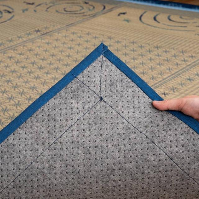 【6月29日17時迄 ポイント10倍】い草ラグマット カーペット ヒヨリ 180×180cm メダカ トンボ柄 裏面不織布貼り 夏 センターラグ 敷物_6