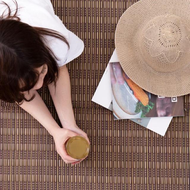 ラグマット カーペット い草 パフラグ 約3畳用 180×240cm 仙名 おしゃれ 春夏用 ふっくら 厚手 ウレタン入 裏張り 滑り止め付き_13