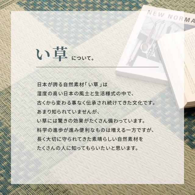 い草引っ敷き 引っ敷き 花ござ 日本の首都間 4.5畳用 格好のいい 和今めかしい 市松柄 うしお 裏貼りあり 和室 畳の上敷き 洋室 フローリング