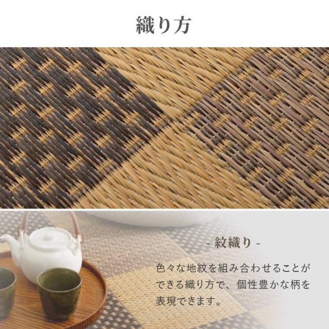 い草引っ敷き 引っ敷き 花ござ 日本の首都間 4.5畳用 格好のいい 和今めかしい 市松柄 うしお 裏貼りあり 和室 畳の上敷き 洋室 フローリング