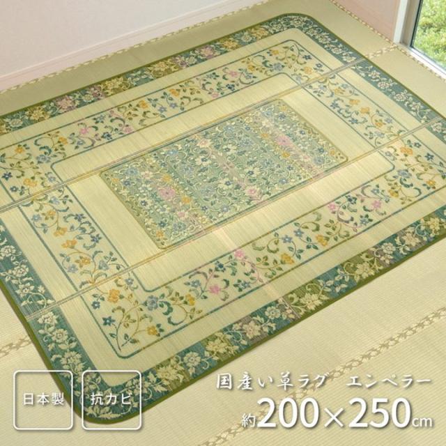 引っ敷き 夏用 引っ敷き い草引っ敷き ござ 御膳上等 国産い草 約3畳 200×250糎 紋織 天津御姉 格好のいい 春夏用 日本製 裏貼り皆無