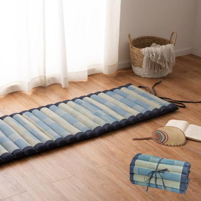 ごろ寝マット い草 ポコポコ お昼寝クッション 幅50 奥行150cm おしゃれ デニムパッチ 春夏用の通販はau Pay マーケット カナエミナ