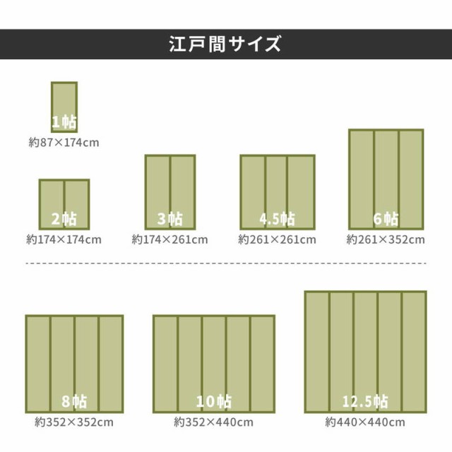 い草カーペット 高級 畳の上敷き ござ 江戸間 4.5畳 261×261cm 畳の上