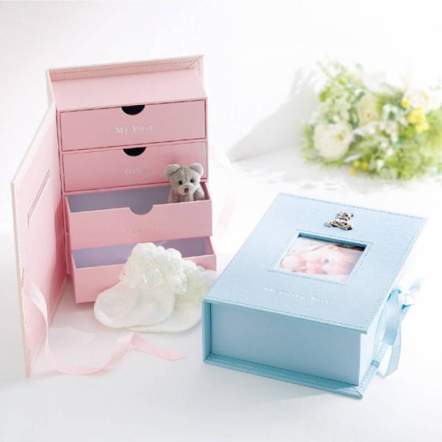 メモリアルベビーボックス nakabayashi メモリアルボックス ブルー メモリアルベビー ボックス ブルー | 写真
