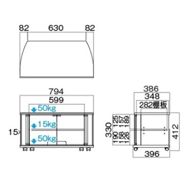 テレビ台 テレビボード TV台 ハヤミ工産 TV-BS80H_1