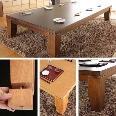 こたつテーブル 本体 木製 楢材 モダン 家具調リビング 長方形 180×100cm 国産 日本製 こたつ コタツ 家具調コタツ リビングテーブル 座卓 幅120cm