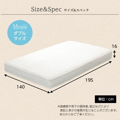 ボンネルコイル スプリングマットレス ミケリア（ダブル用）（ロール梱包でラクラク搬入可能）_1
