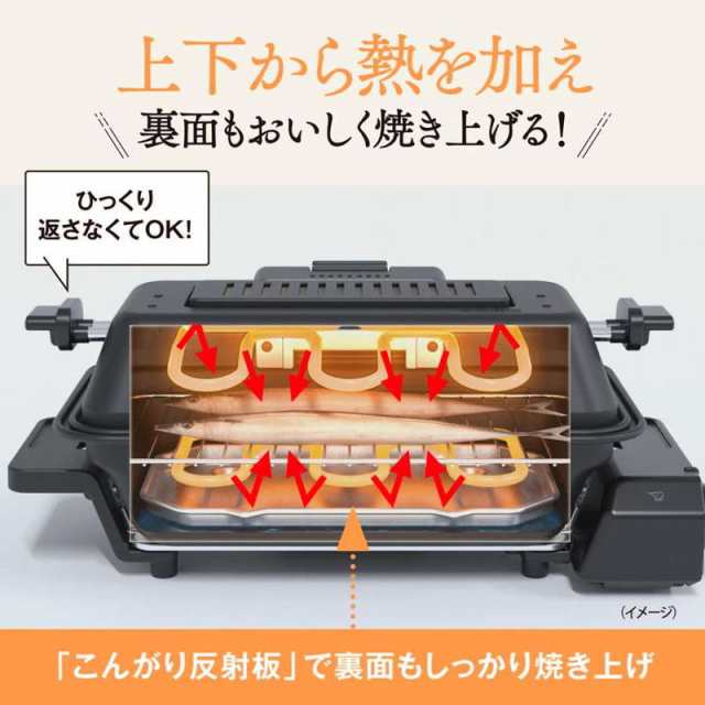 魚焼きグリル フィッシュロースター 象印 マルチロースター 魚焼き器 無煙 煙 ニオイ90％カット 高性能触媒フィルター 魚 肉 野菜対応の通販はau  PAY マーケット - カナエミナ | au PAY マーケット－通販サイト