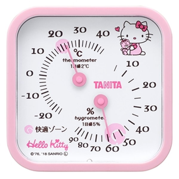 温湿度計 温度計 湿度計 タニタ ハローキティ ピンク 可愛い 置き掛け兼用 幅7 5cmの通販はau Pay マーケット カナエミナ