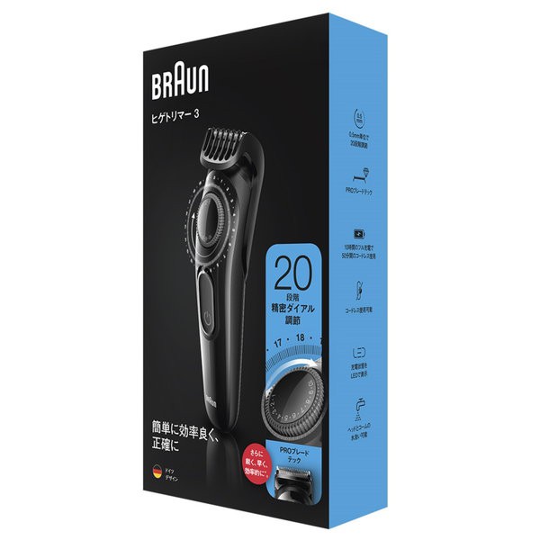 ヒゲトリマー 電動ヘアバリカン 髭剃り メンズシェーバー ヘアー ヒゲ用 Braun ブラウン Bt3222の通販はau Pay マーケット カナエミナ