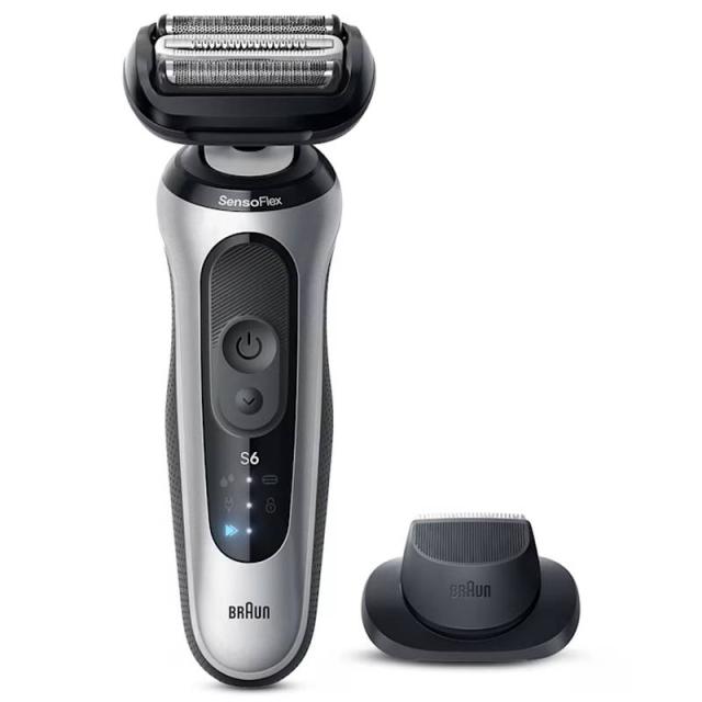 電気シェーバー ブラウン 電動 髭剃り メンズシェーバー 3枚刃 BRAUN 密着シリーズ6 62-S1200S シルバー