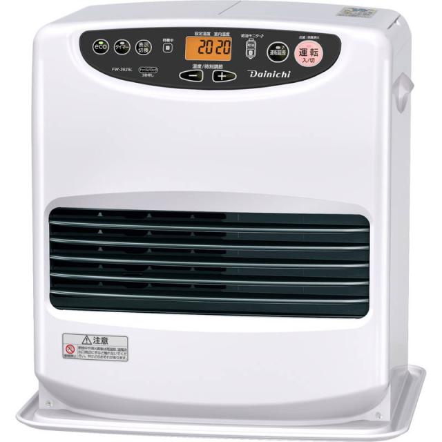 石油ファンヒーター 灯油 ダイニチ 家庭用 木造10畳 最大13畳 9Lタンク Lタイプ FW-3625L-W 日本製 3年保証